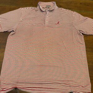 Red Alabama Script A Peter Millar Men's Summer Comfort Performance Polo